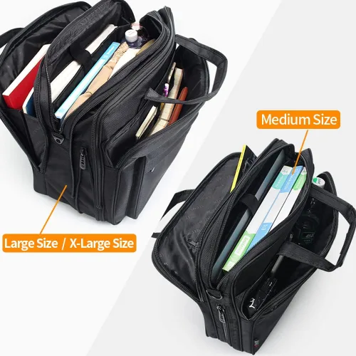 Miniatura 6 de Maletines grandes para hombres bolsa de lona de 15.6 pulgadas 17 pulgadas 19 pulgadas portátil caso trabajo bolsas oficina mensajero