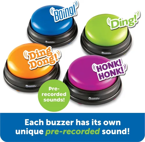 Miniatura 3 de Learning Resources Answer Buzzers - Suministros imprescindibles para el aula, juguetes para niños, botón de efectos de sonido, programas