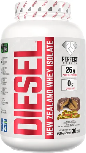 Miniatura 26 de PERFECT SPORTS Diesel 100% aislado de proteína de suero de Nueva Zelanda Endulzado con stevia, sin ingredientes artificiales, apto para dieta Keto