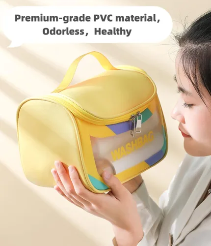 Miniatura 4 de LEJN Neceser Bolsa de viaje Bolsa de maquillaje resistente al agua Bolsa de cosméticos Organizador de viaje Contenedor de tamaño completo Artículos