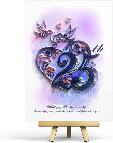 Miniatura 7 de Tarjeta de Felicitación de Aniversario de Amor Tarjeta 3D de Quilling Hecha a Mano para Amor Amigo Mamá Cumpleaños Aniversario Tarjeta Postal