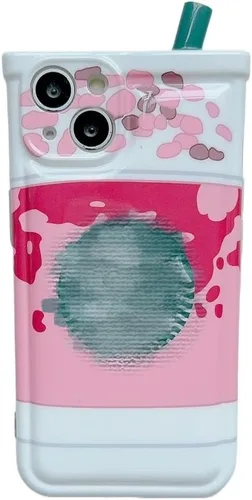 Miniatura 6 de Funda protectora para iPhone 13, linda, a prueba de golpes, con diseño de caricaturas divertidas en 3D, diseño único kawaii, café con leche, taza