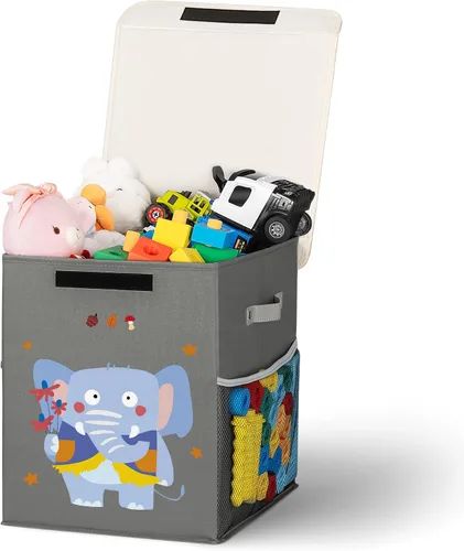 Miniatura 22 de Caja de almacenamiento grande de juguetes de 40 litros con tapa, caja grande de juguetes para niños, niñas y niños, cuarto del bebé y sala de estar
