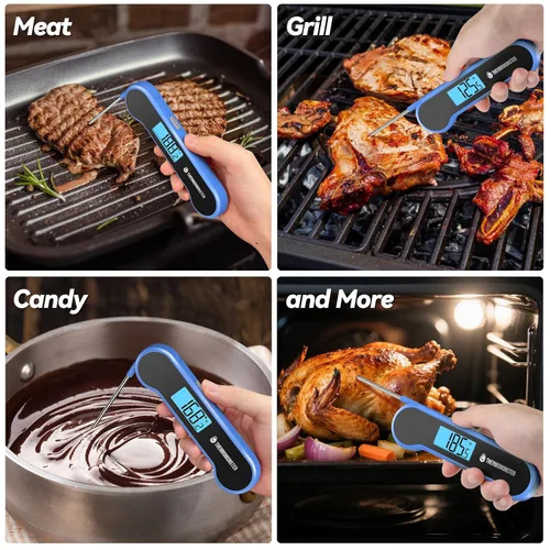 Miniatura 9 de Termómetro digital de lectura instantánea de 0.5 segundos para carne con precisión de ± 0.5 ℉, termómetro de alimentos para cocinar utensilios