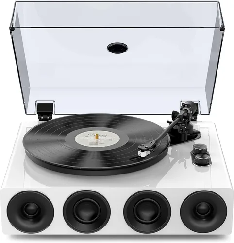 Miniatura 11 de 1 by ONE Reproductor de Discos de Alta Fidelidad Todo en Uno, Tocadiscos de Vinilo con Altavoces Integrados, Cartucho Magnético AT-3600L, Salida