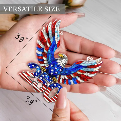Miniatura 2 de Adorno de 250 aniversario de Estados Unidos, adorno para árbol de Navidad de Estados Unidos, 250 adornos de Navidad de bandera patriótica