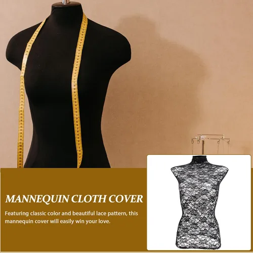 Miniatura 5 de ULTECHNOVO Funda de maniquí de encaje de 29.52 x 14.56 pulgadas, encaje de algodón, funda protectora de tela reutilizable, para tienda minorista
