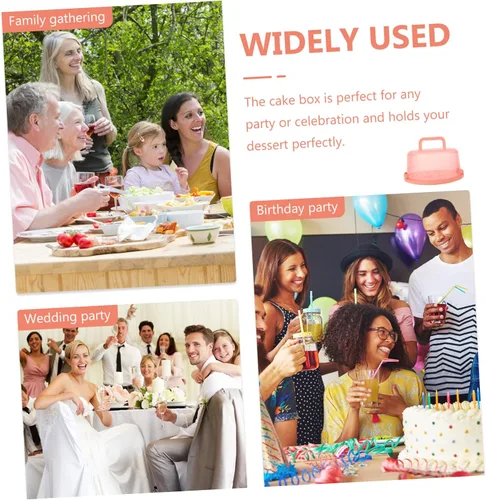 Miniatura 2 de YARNOW Caja portátil para tartas, soporte para cupcakes con tapa, soporte para cupcakes, contenedores de alimentos con tapas, transportador