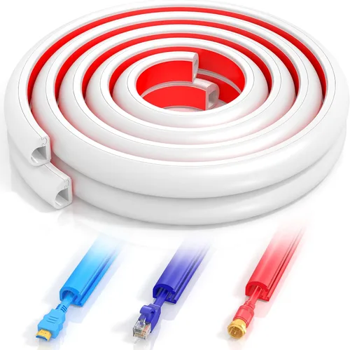 Miniatura 7 de 78 Pulgadas Ocultador de Cables Autoadhesivo para TV, Cable Flexible para Audio Doméstico, Conductos para Cables Coaxiales RG6, Ocultador de Cables