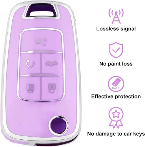 Miniatura 54 de XIYANG TRADE Funda para llavero Chevy con llavero, funda de TPU suave para llave de protección completa para Camaro Cruze Equinox Malibu Impala