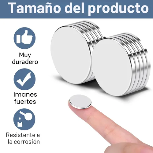 Miniatura 4 de TRYMAG Imanes, 20 imanes de neodimio fuertes para manualidades, imán de alta resistencia, pequeño imán redondo para refrigerador para oficina