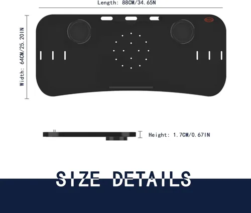 Miniatura 5 de Accesorio de escritorio para cinta de correr, bandeja de banda de rodadura de 36 pulgadas, plataforma de manubrios con soporte para laptop, soporte
