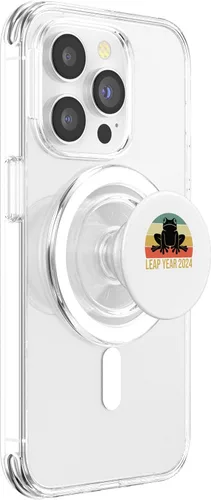 Miniatura 3 de Leap Frog Year Day 2024 Birthday February 29th Rainbow Retro PopSockets MagSafe PopGrip for iPhone