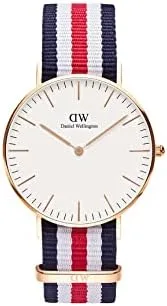 Miniatura 7 de Daniel Wellington Reloj clásico de tela plateada (poliéster)