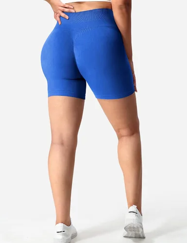 Miniatura 2 de YEOREO Women Seamless Scrunch Workout Shorts High Waisted Intensify Running Gym Yoga Workout