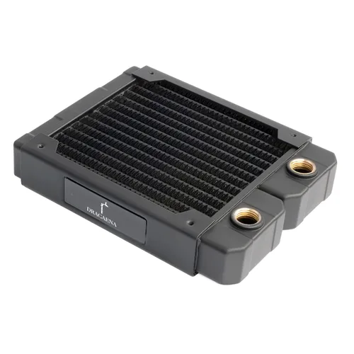 greenDracaena.io 120mm - 28mm/1.1 pulg. de espesor Radiador de computadora, Enfriador de agua de cobre de 14 tubos para disipador de calor de CPU -
