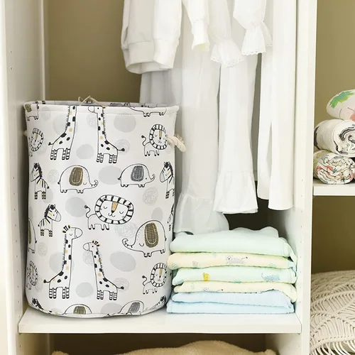 Miniatura 8 de Cesta de Ropa para Niños Extra Grande Cesta de Bebé para Guardería, 58L Cestas para Niños para Guardería Cesta de Almacenamiento de Animales
