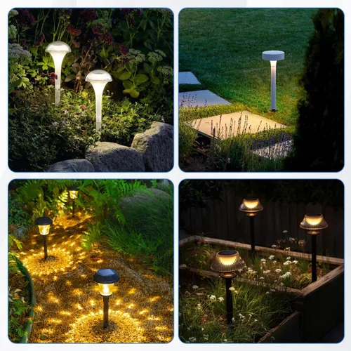 Miniatura 7 de Angoily 25 estacas de luz solar, 5.5 x 0.55 pulgadas, estacas de repuesto de luz, para Halloween, para iluminación de jardín, paisaje, patio