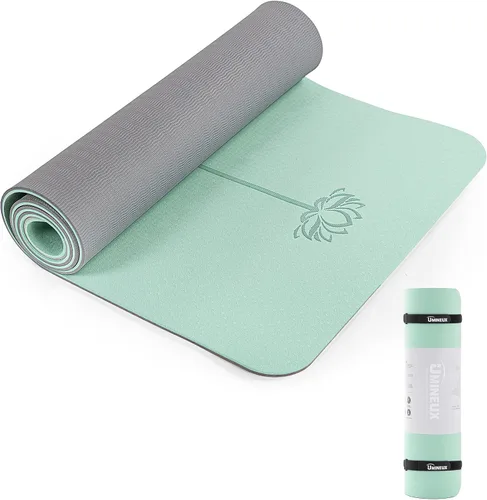 UMINEUX Esterilla de yoga extra gruesa de 1/3 y 2/5 pulgadas antideslizante para mujeres, respetuosa con el medio ambiente, tapete de ejercicio de