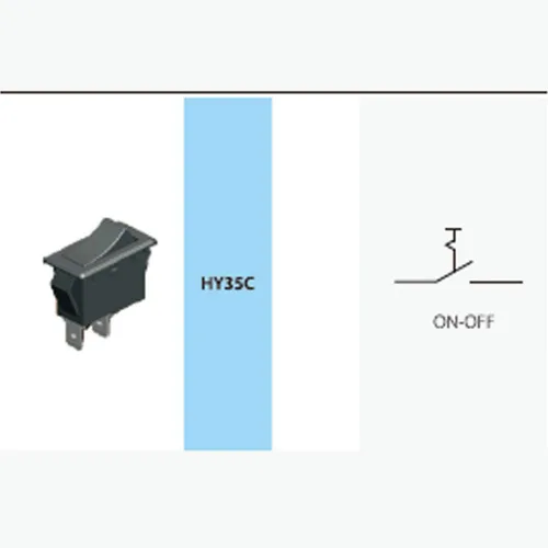 Miniatura 7 de 2 unids KEDU HY35C 2Pins Interruptor de botón AC 125/250V 16/12/10A ON Off Interruptor basculante de arco Interruptores de tecla pulsadora