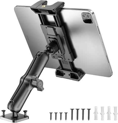Miniatura 11 de OHLPRO Soporte para tablet de automóvil, base de taladro resistente, soporte para tableta para camión, compatible con iPad Samsung Tab de 5 a 13