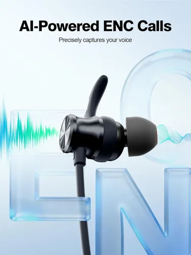 Miniatura 4 de Rythflo - Auriculares Bluetooth con banda para el cuello, ENC, protección contra el sudor IPX7, auriculares deportivos con micrófono mejorado por