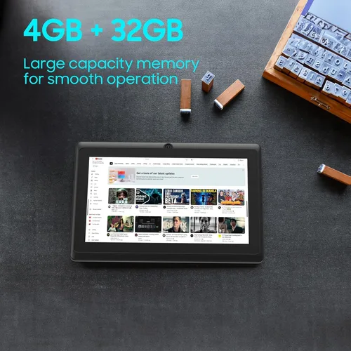 Miniatura 2 de COOPERS Tablet Android de 10 pulgadas, 6 GB de RAM+32 GB ROM tabletas de computadora compatibles con 1 TB expandir, pantalla táctil IPS de 1280 *