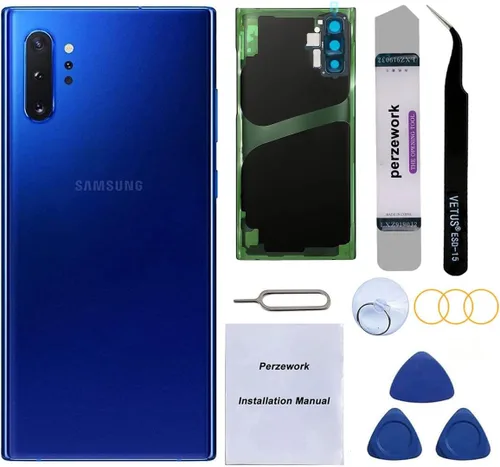Miniatura 9 de Reemplazo de cristal trasero trasero para Samsung Galaxy Note 10 de 6.3 pulgadas con kit de herramientas de reparación y adhesivo preinstalado negro