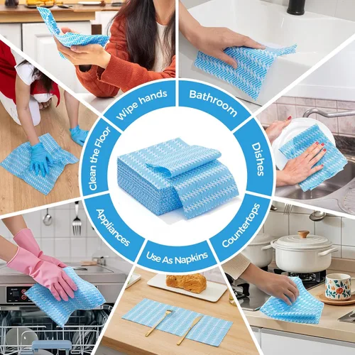 Miniatura 4 de Handi Wipes - Paños reutilizables, desechables, toallas de limpieza secas, toallitas de cocina reutilizables, paños de secado rápido, multiusos