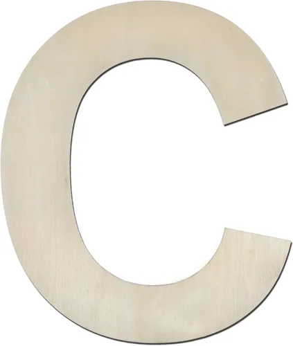Miniatura 12 de Letra M de madera de 12 pulgadas de grosor, letra de madera grande sin terminar de 1/4 de pulgada de grosor para decoración de pared del hogar