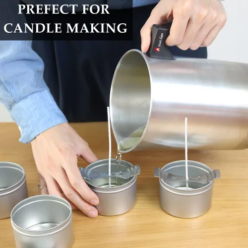 Miniatura 8 de EricX Light Olla para Verter para Hacer Velas, 4 libras, Pico Vertedor Sin Goteo y Mango Resistente al Calor, Olla Diseñada para Derretir Cera
