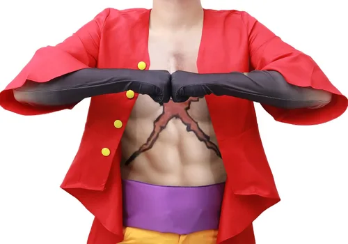 Miniatura 2 de DAZCOS Luffy - Guantes de cosplay de 3 marcha mangas de brazo dominantes accesorios de disfraz de Halloween