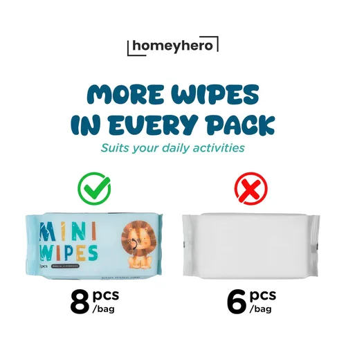 Miniatura 7 de Toallitas de viaje para bebé, 100% bambú a base de plantas, seguras para bebés y piel sensible, sin perfume, sin alcohol, hipoalergénicas, a prueba