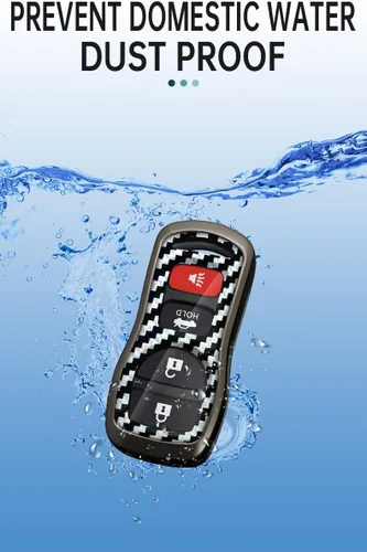 Miniatura 8 de ontto Funda para llave de automóvil Nissan 2002 en adelante, diseño de carbono, antiarañazos, para Infiniti FX35, FX45, QX4, color negro