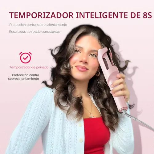 Miniatura 6 de TYMO Rizador Automático Giratorio - TYMO CURLPRO Varita de Rizado para Ondas de Playa, Rizador de Pelo Portátil, 500 Millones de Iones, Voltaje Dual