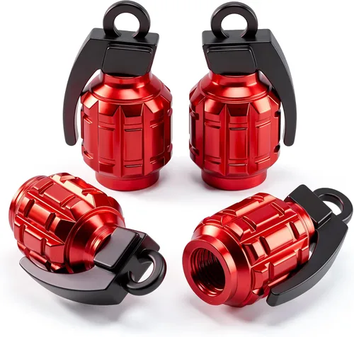 Miniatura 47 de 4 piezas tapas de vástago de válvula de neumático estilo bola 8, cubiertas universales de vástago de válvula de neumático con núcleo de cobre a
