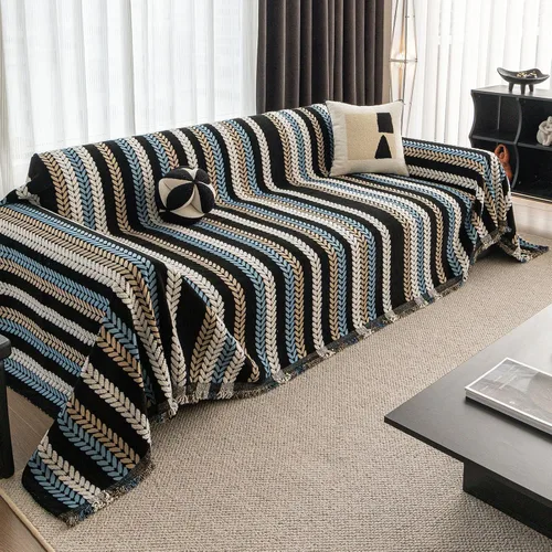 Miniatura 27 de ROOMLIFE Funda de sofá con estampado de leopardo para sofá de 3 plazas, lavable, protector de muebles para perros, funda de sofá suave
