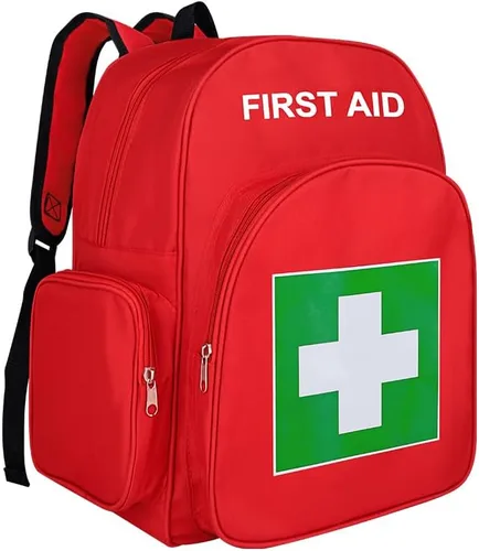 Bolsa de emergencia roja Mochila de primeros auxilios vacía bolsa de primeros auxilios médica tratamiento de primeros auxilios bolsas de trauma para