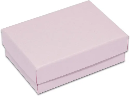 Miniatura 64 de TheDisplayGuys - Paquete de 25 cajas de cartón rellenas de algodón #33 para joyas, color rojo mate (3.5 x 3.5 x 1.0 pulgadas), para envío