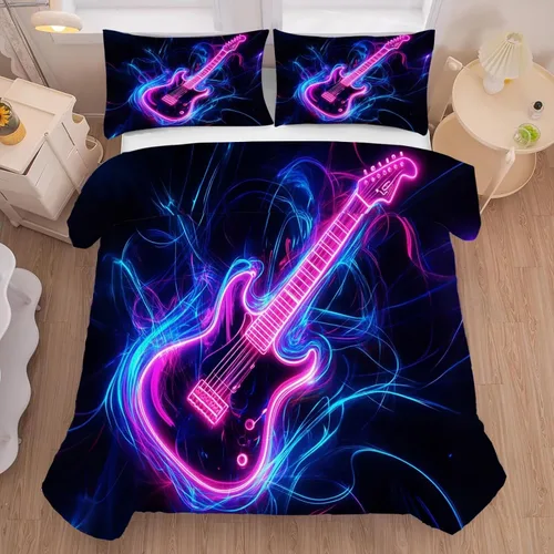 Miniatura 12 de Juego de edredón de galaxia azul, tamaño individual, ropa de cama espacial para niños, niñas, adolescentes, decoración de dormitorio, luna, nube