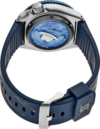 Miniatura 3 de Seiko 5 Sports Automatic Sabo - Reloj de silicona azul de una pieza para hombre SRPH71 Azul Patchwork