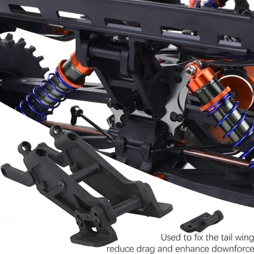 Miniatura 3 de Soporte de ala trasera de coche, soporte de montaje para patas de alerón de ABS, soporte de montaje para ZD Racing 1/8 coches