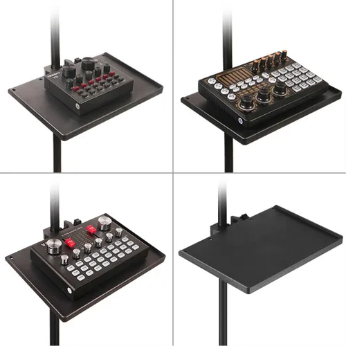 Miniatura 4 de 2 bandejas universales para micrófono, soporte ajustable para soporte de micrófono, bandeja de soporte para micrófono para hoja de música