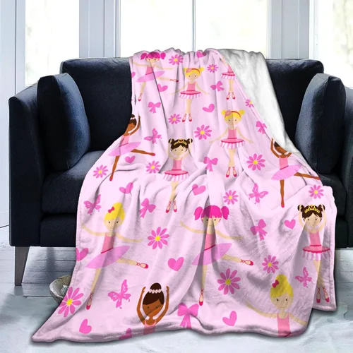 Manta de bailarina para niña, súper suave y cálida, manta de baile para sofá, cama, decoración para niñas y adultos, regalos para todas las