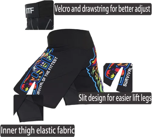 Miniatura 3 de SOTF Pantalones cortos transpirables para correr, MMA, boxeo, fitness, deportes