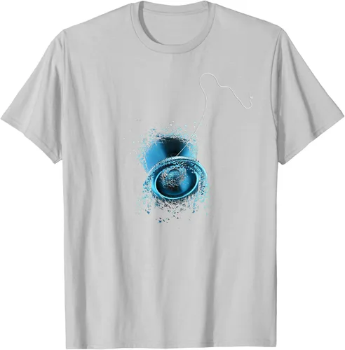 Miniatura 21 de Shattered Yo Yo - Camiseta de diseño azul impresionante, Negro, S