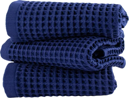 Miniatura 18 de PÜSKÜL Toalla de Cocina de Gofre Orgánico 100% Algodón Turco Juego de 3 Gris Oscuro - Toallas de Mano de 32x16 Pulgadas de Calidad Premium, Suave