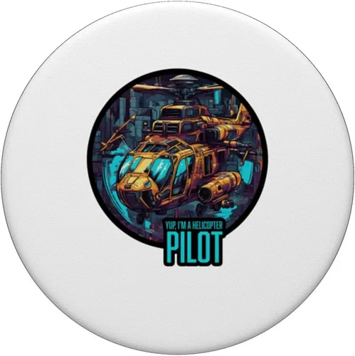 Miniatura 3 de Helicopter Pilot Fun Job Profession PopSockets Swappable PopGrip