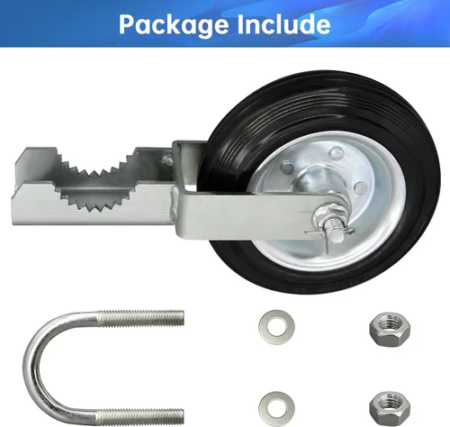 Miniatura 8 de ForoGore Paquete de 2 ruedas de puerta para puerta batiente de metal con marcos de puerta de 1-5/8 a 2 pulgadas, rueda de puerta de valla