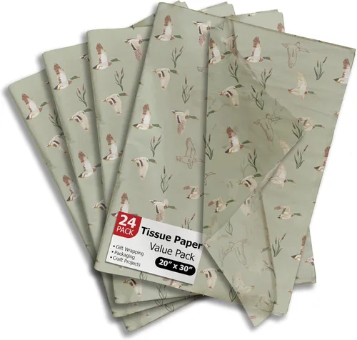 Miniatura 35 de Pro Supply Global Papel de seda impreso con hojas de otoño para bolsas de regalo o cajas y envoltura, papel de seda decorativo de otoño a granel